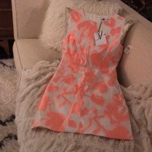 DVF Carpreena Mini Rosè Jacquard dress